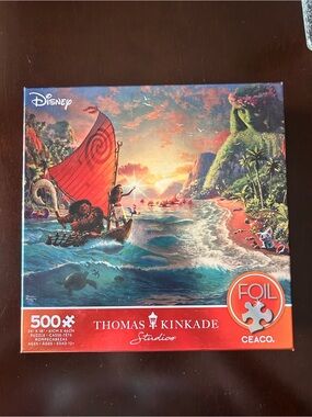 Thomas Kinkade Disney Moana Foil 500 piece Puzzle